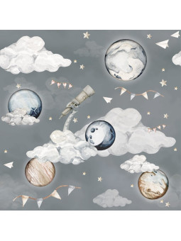 Wallpaper for Children's Bedroom Magic Planets by Dekornik