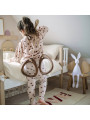 Anelli ginnici per Bambini dai 3 Anni in su in Legno di Noce e Corda Colorata - Peso Massimo 100kg - Utilizzo Indoor