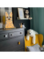 Lamp for the Children's Bedroom in solid FSC pine wood in the shape of a Globe - Dimensions: 40x26x5,5 cm - LED warm white light