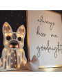Lamp for the Children's Bedroom in solid FSC pine wood in the shape of a Globe - Dimensions: 40x26x5,5 cm - LED warm white light