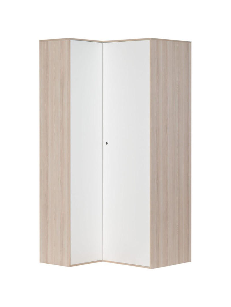 Guardaroba angolare per Bambini 2 Ante in legno bianco e acacia collezione Spot di VOX -