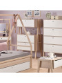 Cassettiera 3 cassetti per la cameretta dei bambini in legno di acacia