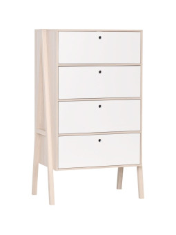 4-drawer chest of drawers for children's bedroom in acacia wood