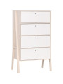 4-drawer chest of drawers for children's bedroom in acacia wood