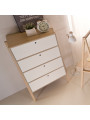 4-drawer chest of drawers for children's bedroom in acacia wood