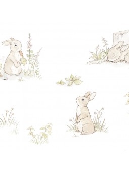 Wallpaper for Children's Bedroom Rabbit Day Classic by Dekornik