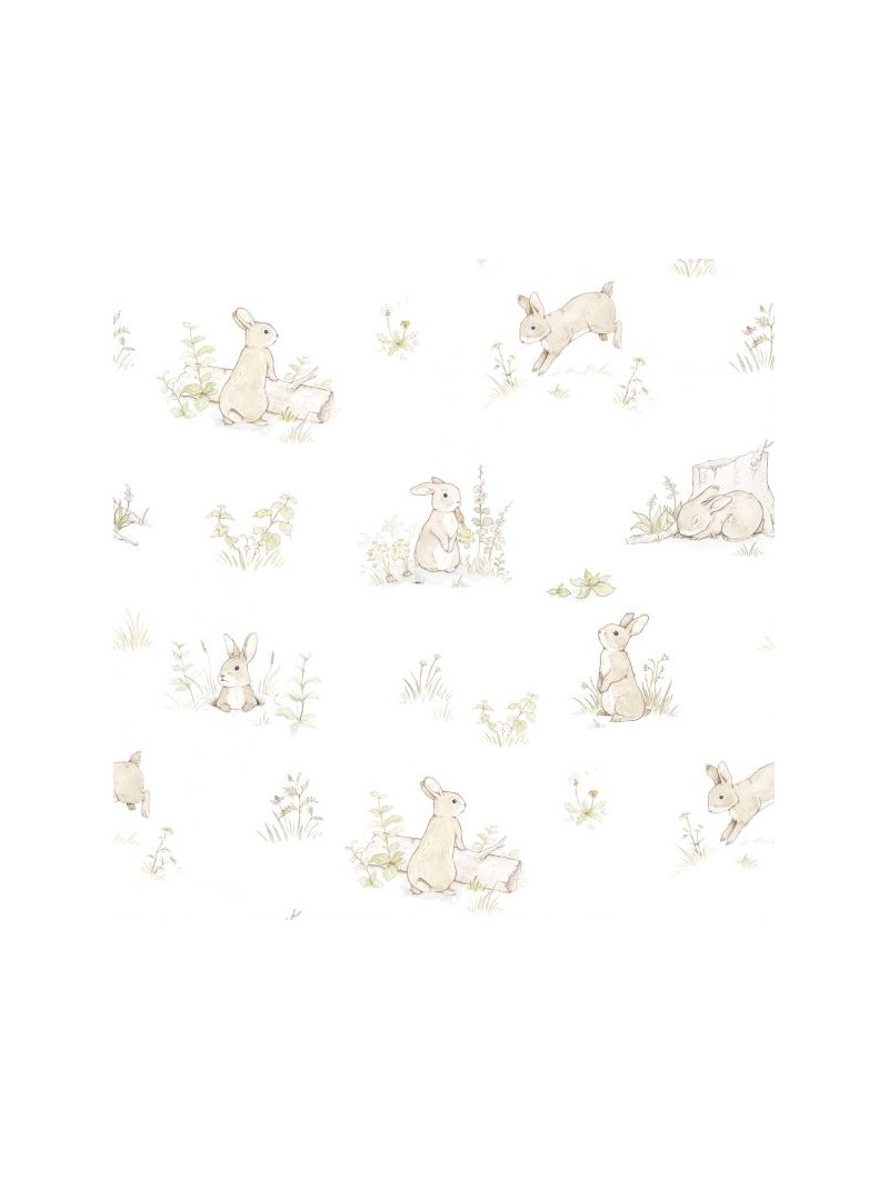 Wallpaper for Children's Bedroom Rabbit Day Classic by Dekornik