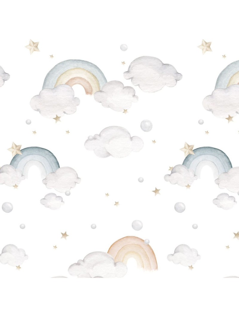 Carta da Parati Tappezzeria per Cameretta dei Bambini Rainbows by Dekornik