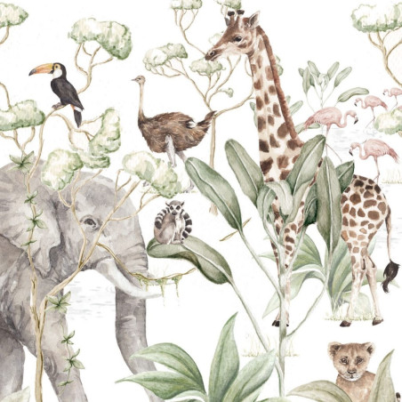 Wallpaper for Children's Bedroom Savanna Adventure by Dekornik