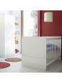 Culla per neonati trasformabile in lettino montessoriano per bambini 70x140 in legno bianco collezione Maxim di VOX