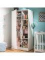 Children's wardrobe 1 door in white wood Maxim collection by VOX