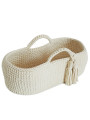 Cestino Mosè Culla Baby Basket Cesta Portabebè uncinetto in cotone Oeko-Tex - Happy Moses