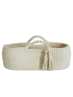 Moses basket Cradle Baby Basket Baby basket crochet in Oeko-Tex cotton - Happy Moses