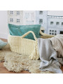 Moses basket Cradle Baby Basket Baby basket crochet in Oeko-Tex cotton - Happy Moses