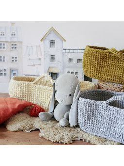 Moses Baby Basket Cradle Crochet in Oeko-Tex cotton - Happy Moses