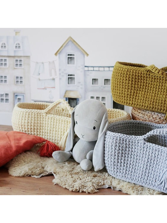 Moses Baby Basket Cradle Crochet in Oeko-Tex cotton - Happy Moses