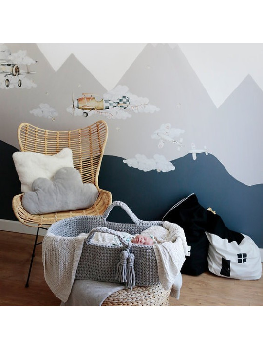 Moses Baby Basket Cradle Crochet in Oeko-Tex cotton - Happy Moses