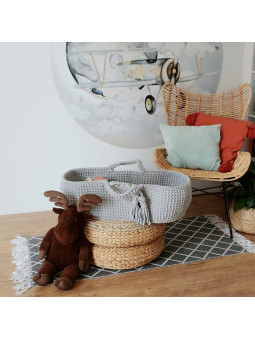 Moses Baby Basket Cradle Crochet in Oeko-Tex cotton - Happy Moses