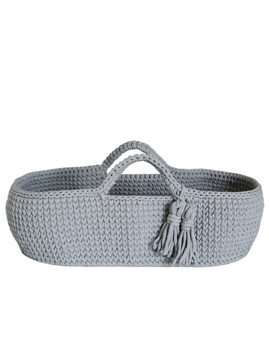 Moses Baby Basket Cradle Crochet in Oeko-Tex cotton - Happy Moses