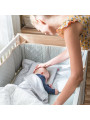 Crib for babies convertible into Montessori bed for children 70x140 in white and Oak wood Evolve collection by VOX