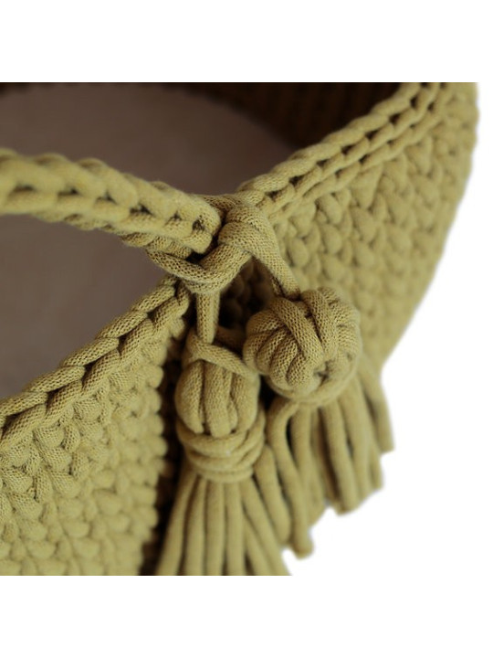 Moses Baby Basket Cradle Crochet in Oeko-Tex cotton - Happy Moses