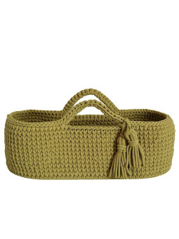 Cestino Mosè Culla Baby Basket Cesta Portabebè uncinetto in cotone Oeko-Tex - Happy Moses