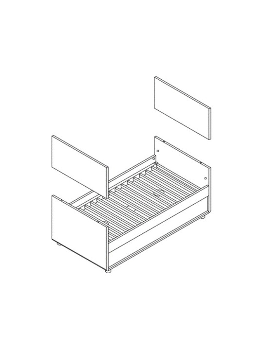 Crib for babies convertible into Montessori bed for children 70x140 in white and Oak wood Evolve collection by VOX