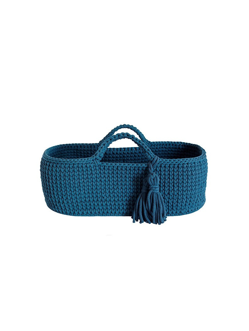 Moses basket Cradle Baby Basket Baby basket crochet in Oeko-Tex cotton - Happy Moses