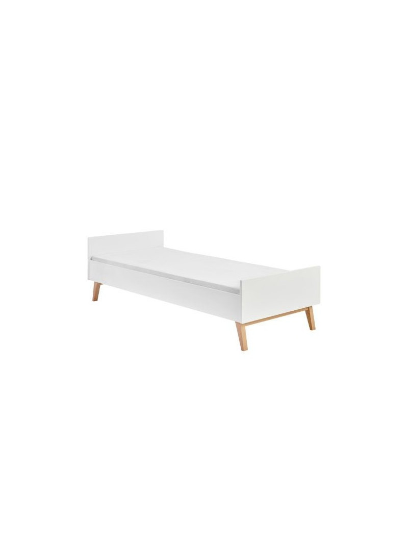 Solid wood bed for children and teenagers 90x200 cm - Nordic Scandinavian design - Swing Collection by Pinio