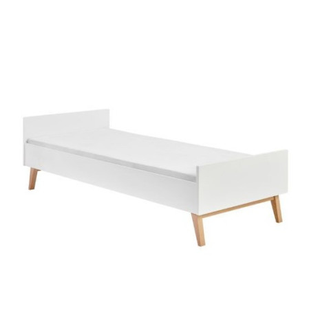 Solid wood bed for children and teenagers 90x200 cm - Nordic Scandinavian design - Swing Collection by Pinio