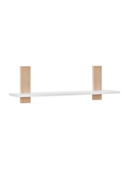 Wall Shelf for Children and Kids Bedroom in White/Natural Wood - Nordic Scandinavian design - Swing Collection by Pinio