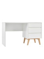 Scrivania per la cameretta dei bambini in legno bianco e naturale - Design nordico scandinavo - Collezione Swing by Pinio