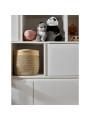Low Bookcase for Children and Kids Bedroom in White/Natural Wood - Nordic Scandinavian design - Swing Collection by Pinio