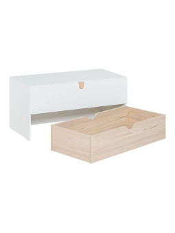 Modular dresser with removable drawer for Children and Teenagers in natural and white wood Stige collection by VOX