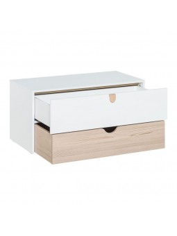 Modular dresser with removable drawer for Children and Teenagers in natural and white wood Stige collection by VOX