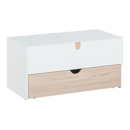 Modular dresser with removable drawer for Children and Teenagers in natural and white wood Stige collection by VOX