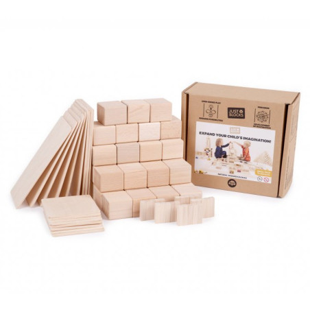 Just Blocks - Small Pack - Blocchetti Mattoncini Cubetti Legno Gioco Costruzioni Bambini