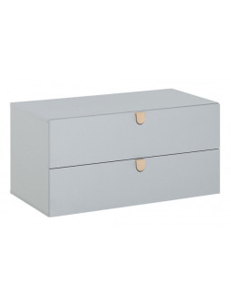 Cassettiera bassa modulare per bambini e ragazzi in legno grigio freddo - collezione Stige di VOX