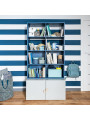 Mobile basso modulare per bambini e ragazzi in legno grigio freddo - collezione Stige di VOX