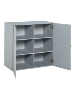 Modular dresser with 2 Doors high for Children and Teenagers in grey wood Stige collection by VOX