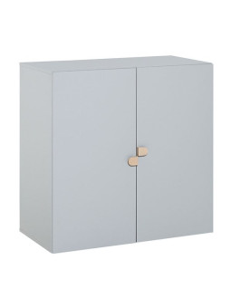 Modular dresser with 2 Doors high for Children and Teenagers in grey wood Stige collection by VOX