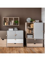 Armadietto componibile 1 anta per bambini e ragazzi in legno grigio freddo - collezione Stige di VOX