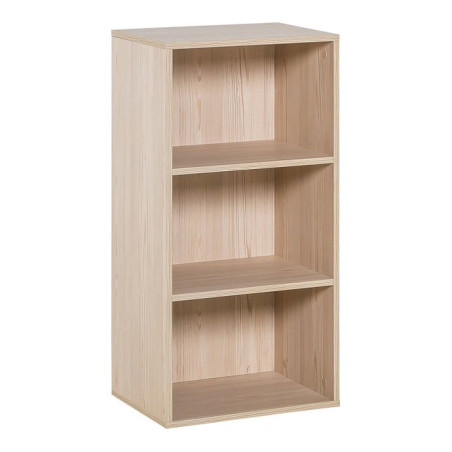 Modular wall shelf for bookcase for Children and Teenagers in natural or blue or pistachio wood Stige collection by VOX