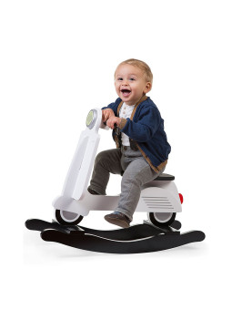 Black & White MDF Rocking Scooter by Childhome - Age: 12+ months