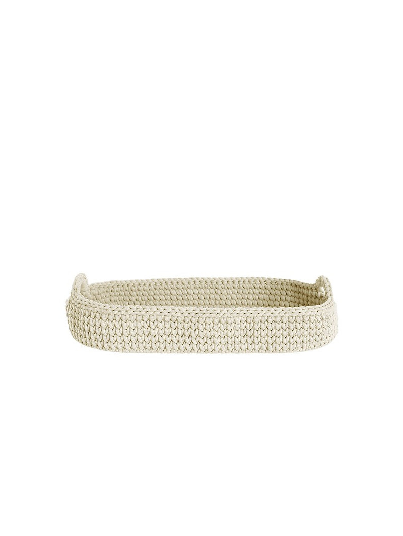 Crochet Baby Changing Moses Basket - recycled cotton and pine wood - Recommended age: 0-3 months
