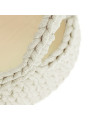 Crochet Baby Changing Moses Basket - recycled cotton and pine wood - Recommended age: 0-3 months