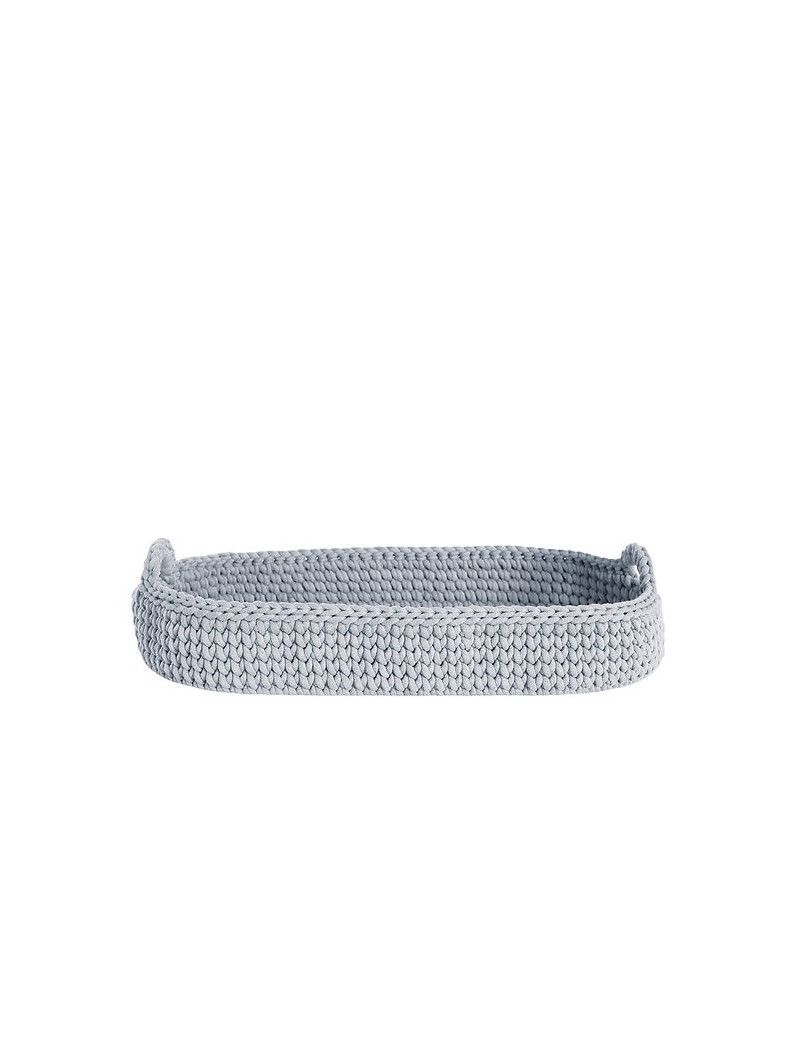 Crochet Baby Changing Moses Basket - recycled cotton and pine wood - Recommended age: 0-3 months
