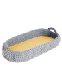 Crochet Baby Changing Moses Basket - recycled cotton and pine wood - Recommended age: 0-3 months
