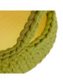 Crochet Baby Changing Moses Basket - recycled cotton and pine wood