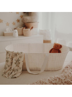 Paper Baby Changing Moses Basket - handmade of paper string